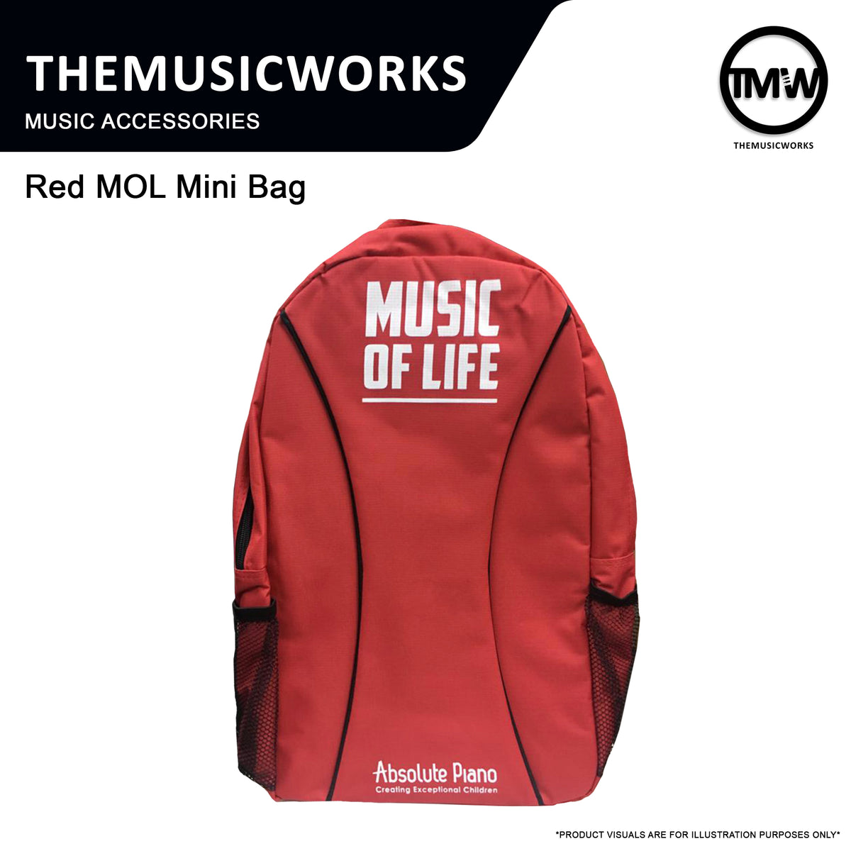 Mini Keyboards Red Haversack Bag