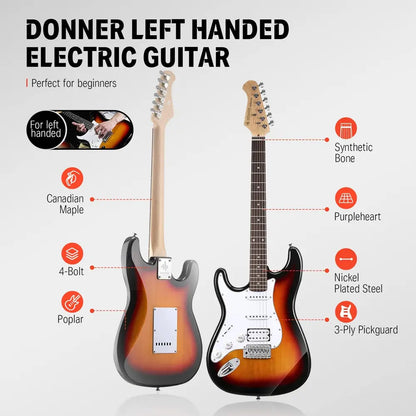 Donner DST-100L Left-Handed Electric Guitar