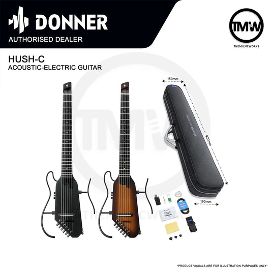 Donner HUSH-C Acoustic-Electric Guitar
