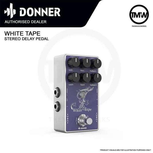 Donner White Tape Stereo Delay Pedal