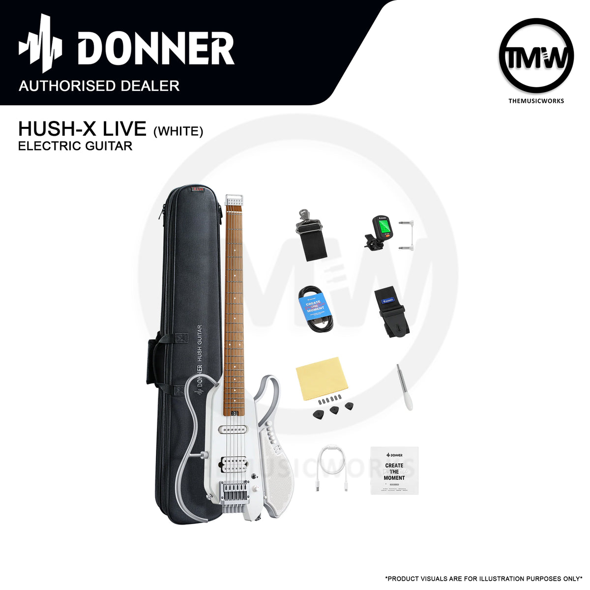 Donner HUSH-X Live Electric Guitar