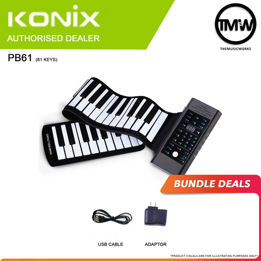 Konix PB61 Roll-Up Foldable Piano