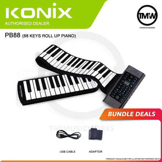 Konix PB88 Roll-Up Foldable Piano