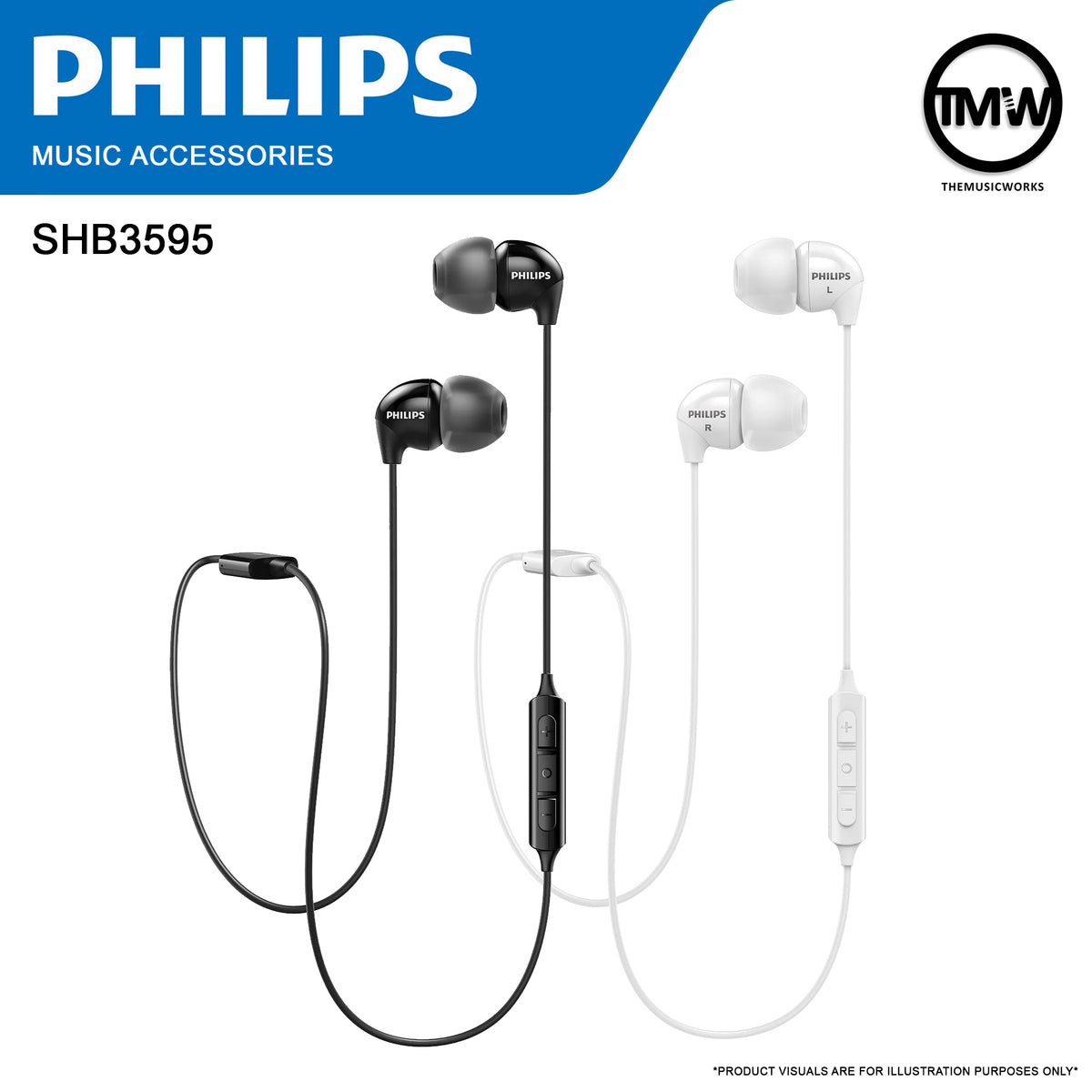 Philips SHB3595 Bluetooth Headphones