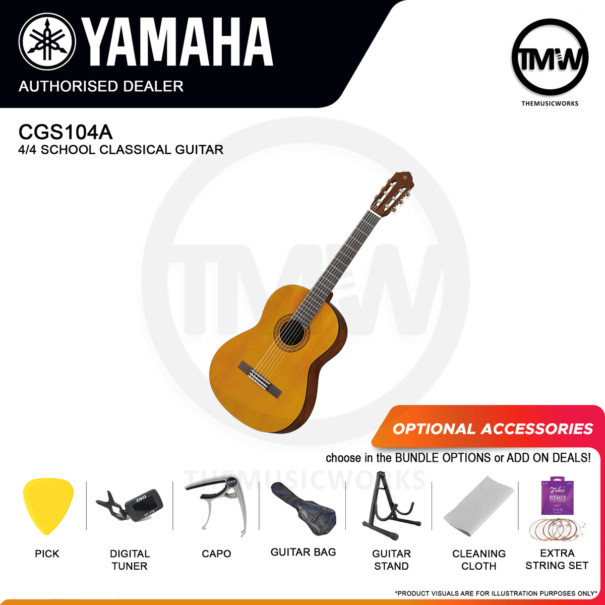 Yamaha CGS104AII 4/4 Size Classical Guitar