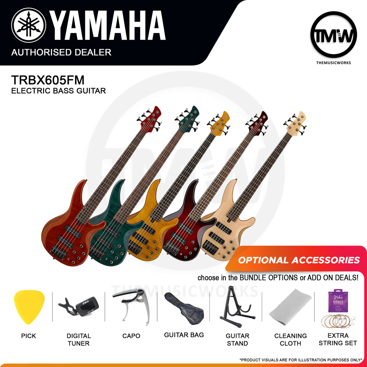 Yamaha TRBX605FM Electric Bass Guitar