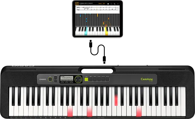 casio lk-s250 usb connection to ios