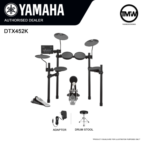DTX452K with Drum Stool and Adapter