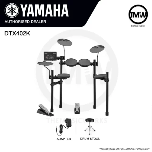 yamaha dtx402k electronic drum set tmw singapore adaptor stool