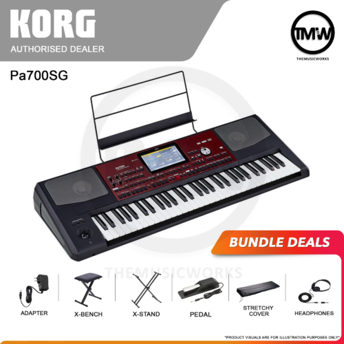 korg pa700sg arranger workstation keyboard singapore black tmw