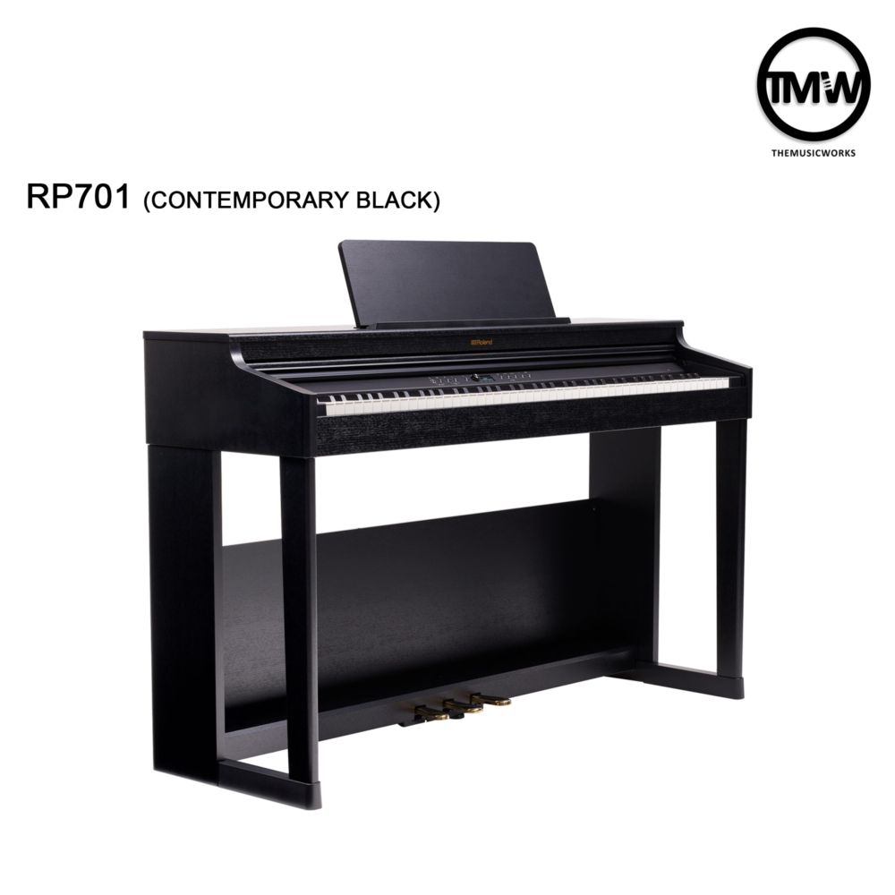 roland rp701 contemporary black digital piano singapore tmw