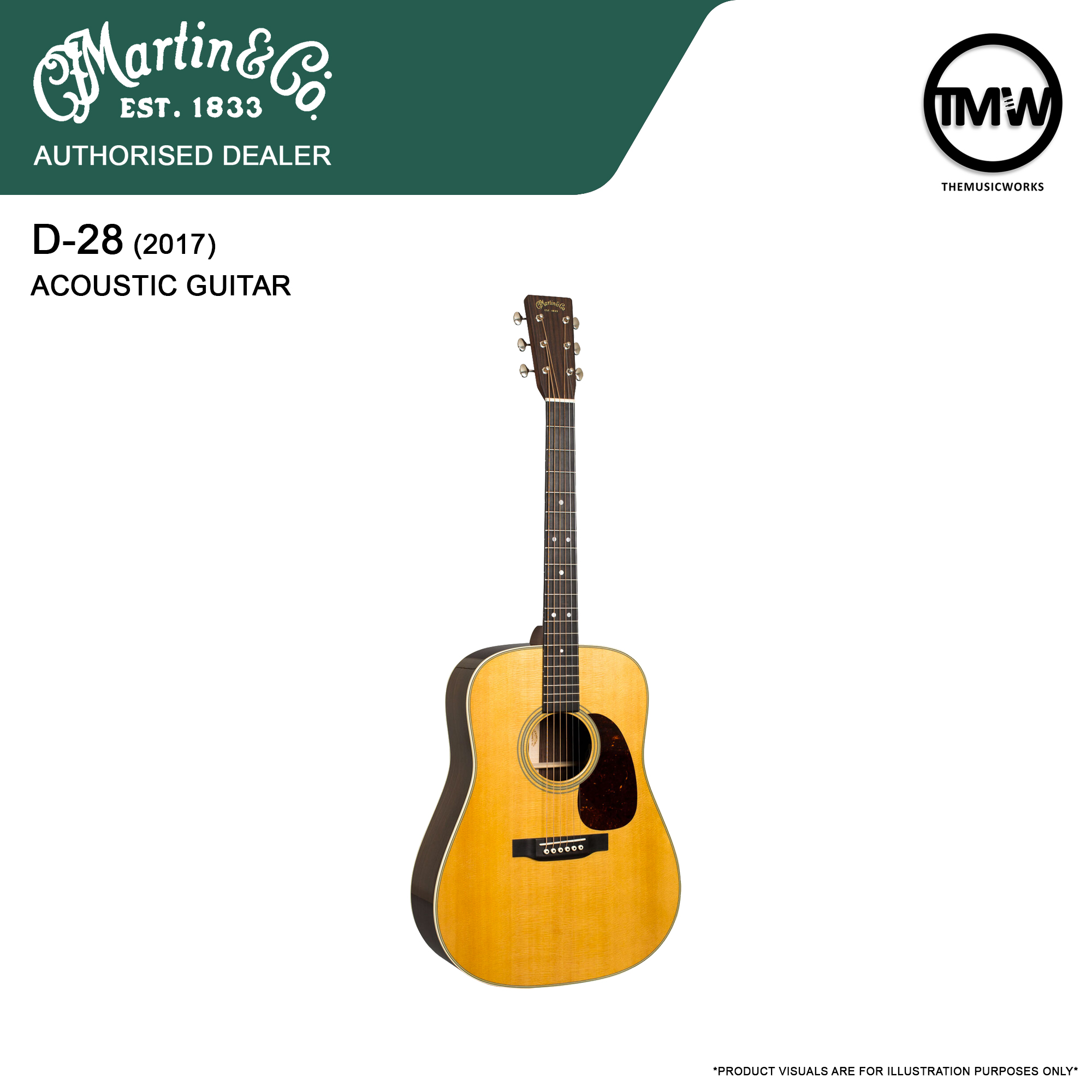 martin d-28 2017 acoustic guitar