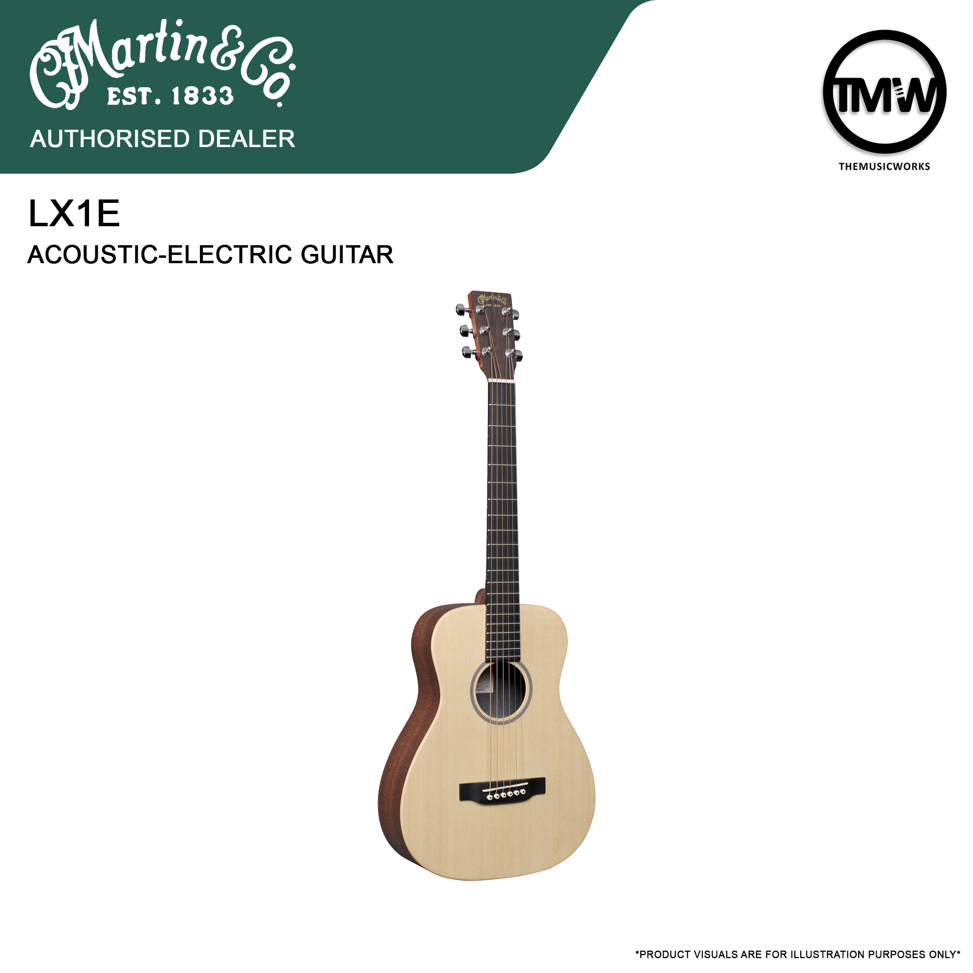 martin lx1e acoustic-electric guitar