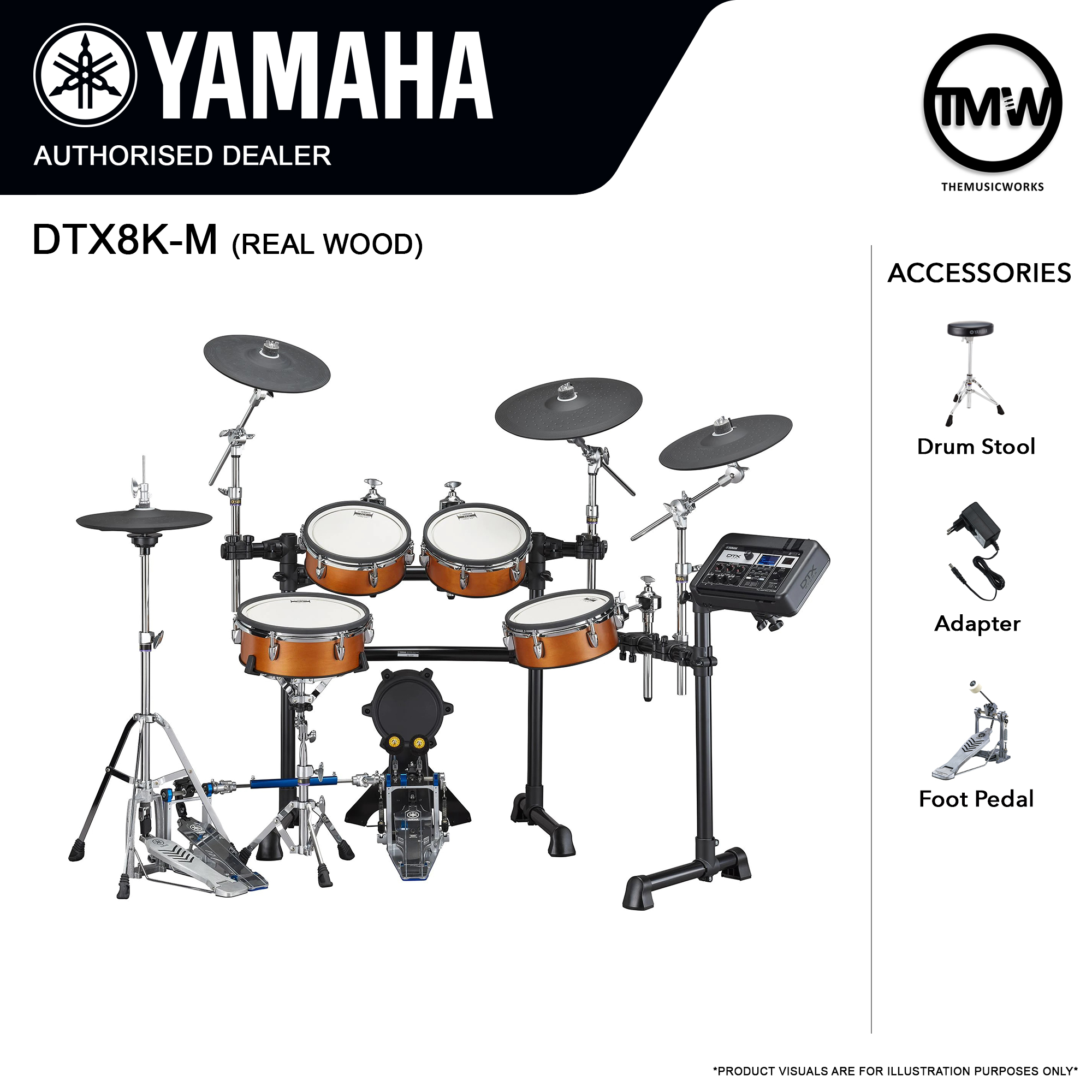 yamaha dtx8k-m real wood