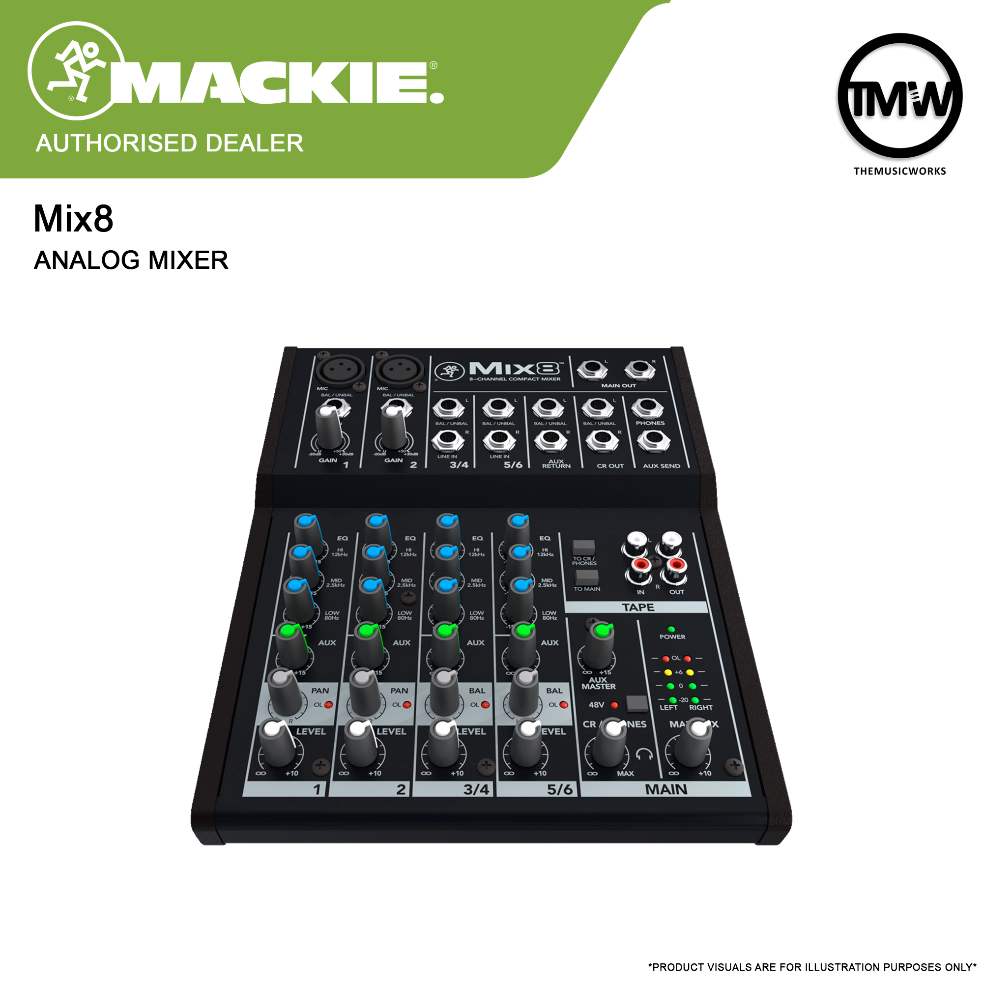 mackie mix8 analog mixer