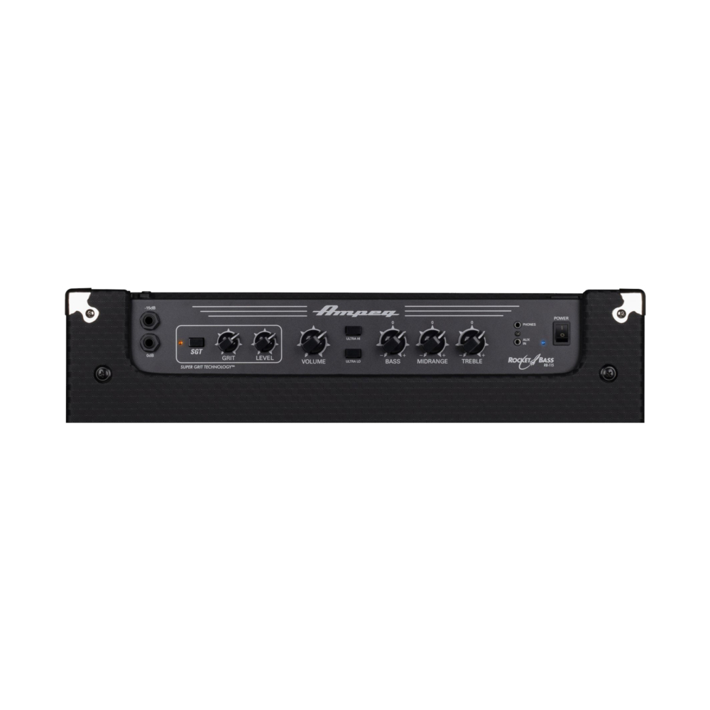ampeg rb-115 bass combo amp controls view
