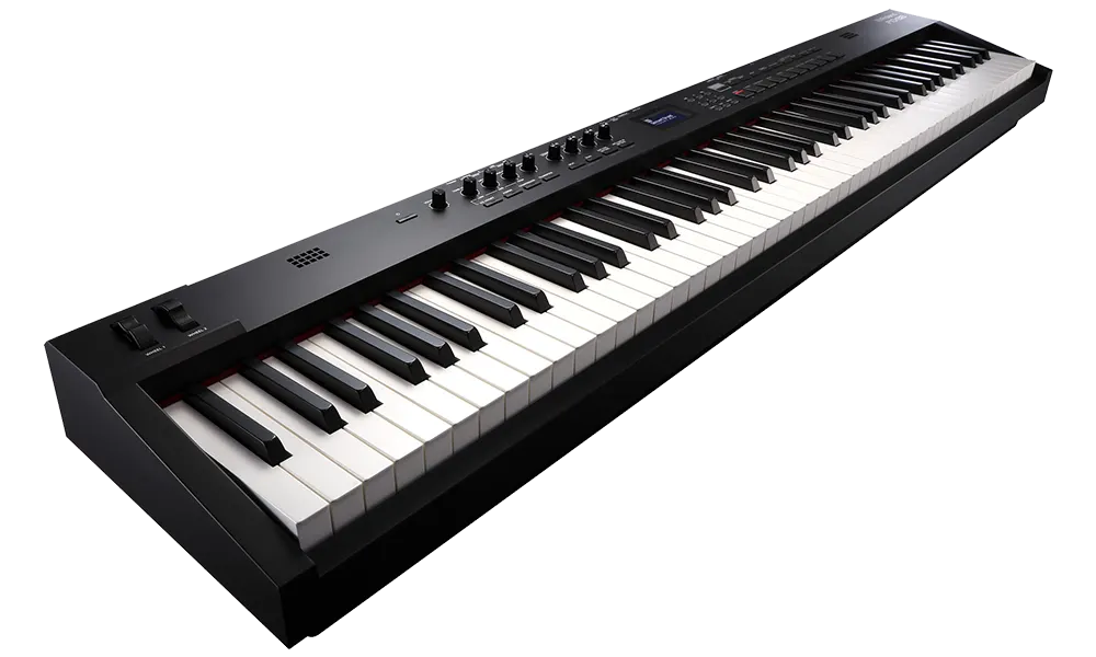 roland rd-88 digital stage piano side angle view