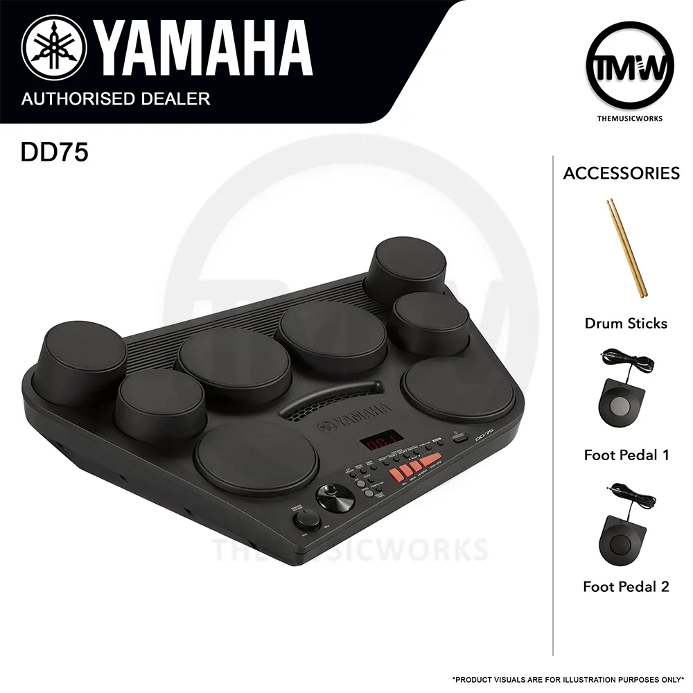 yamaha dd75 portable digital drum set tmw singapore