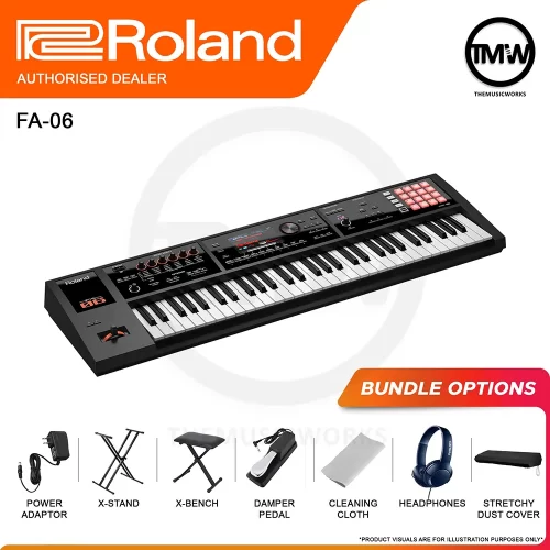 roland fa-06 music workstation keyboard singapore tmw
