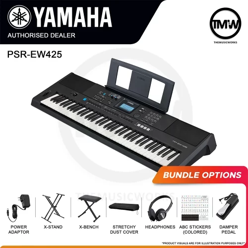 yamaha psr-ew425 76-key portable arranger keyboard singapore tmw