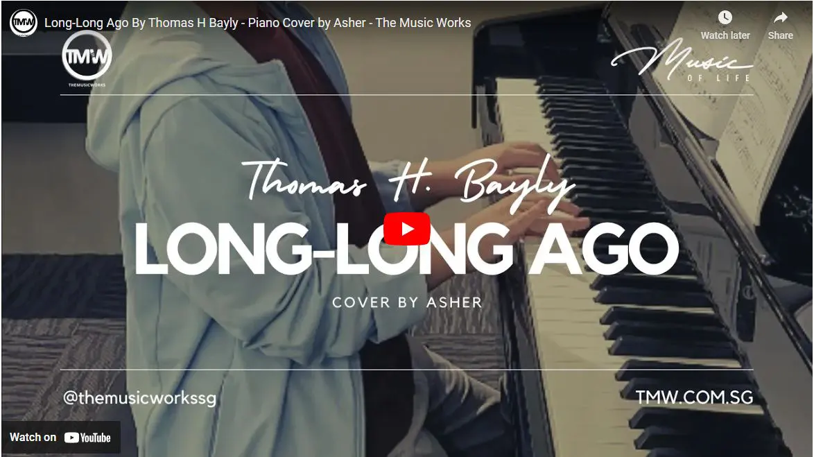 long-long ago piano cover by asher tmw music school student