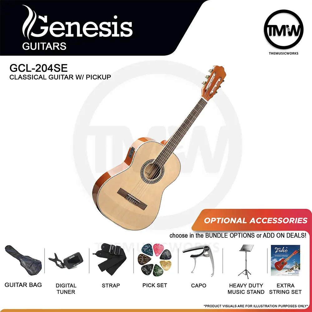 genesis gcl-204se classical-electric guitar tmw singapore genesis gcl-204se classical-electric guitar tmw singapore