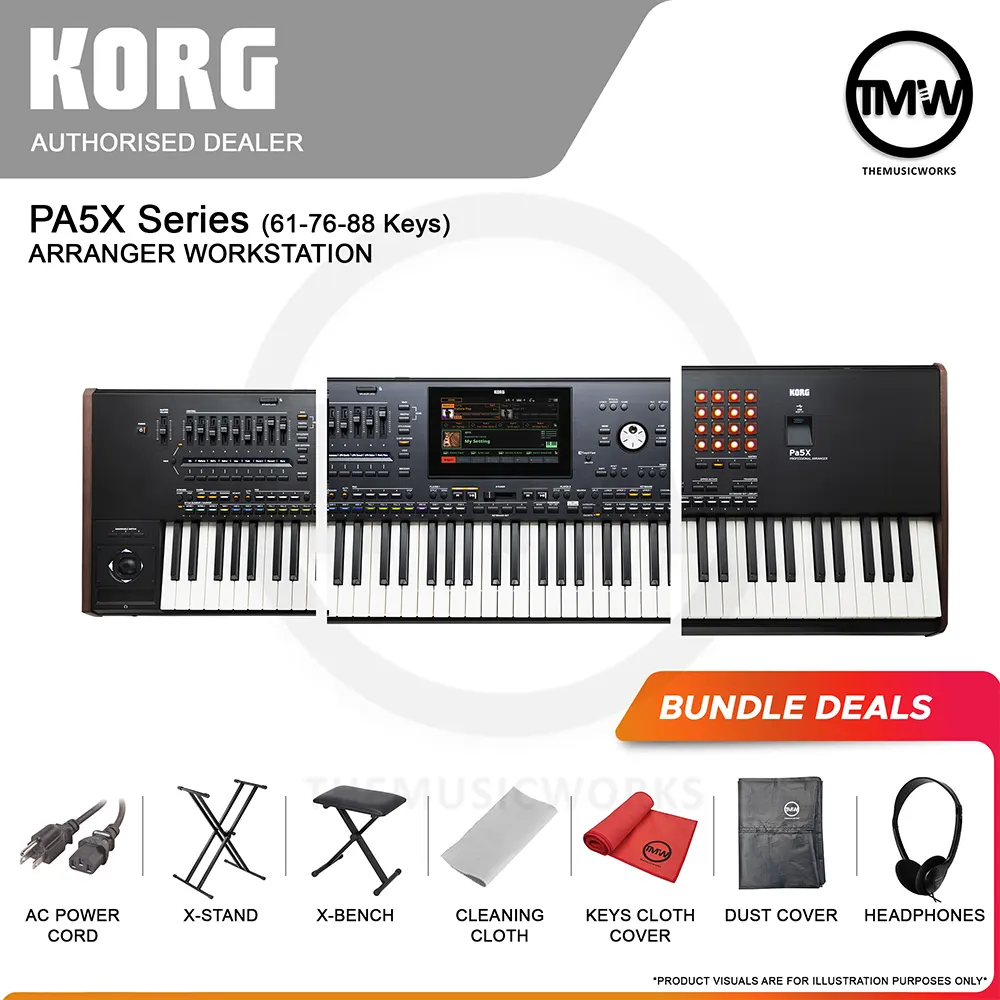 korg pa5x 61 76 88 keys arranger workstation keyboard