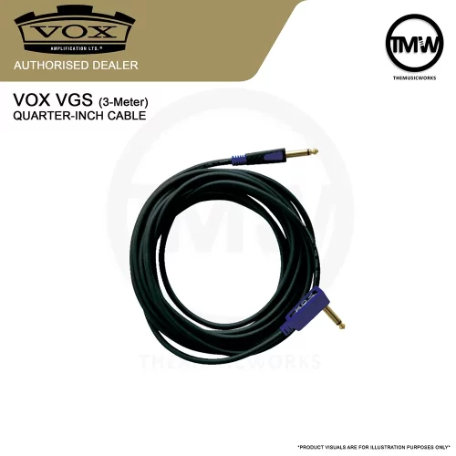 vox vgs 3-meter quarter-inch instrument cable tmw singapore