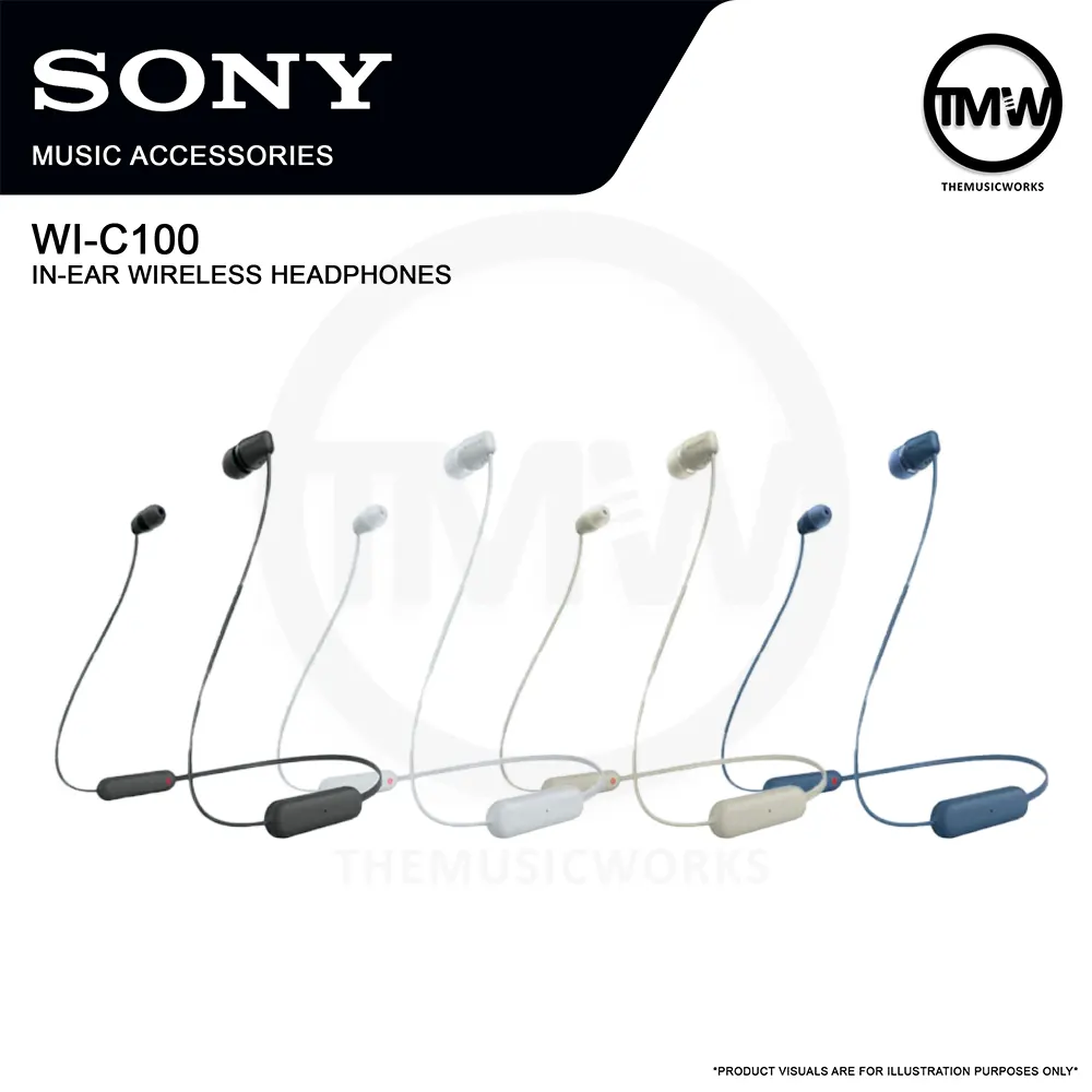 sony wi-c100 in-ear wireless bluetooth headphones tmw singapore