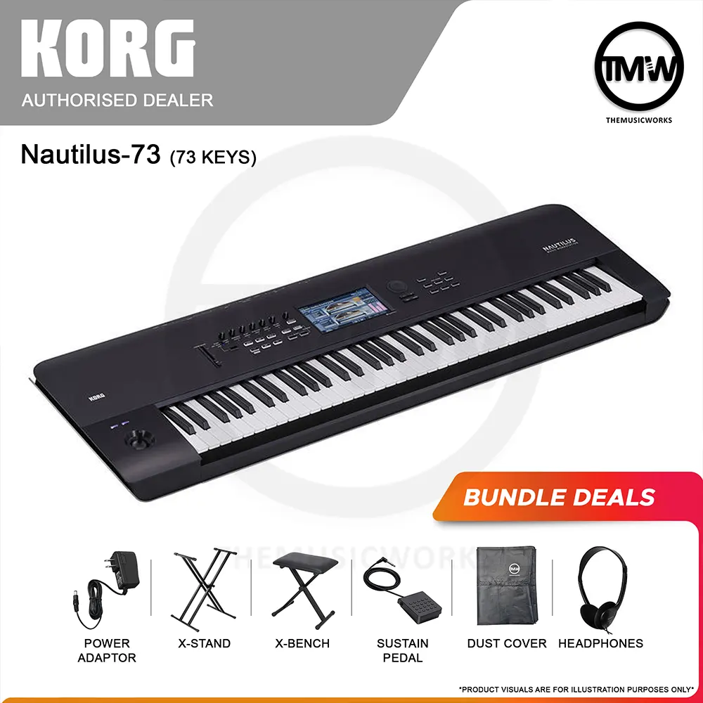 korg nautilus 73 workstation keyboard tmw singapore