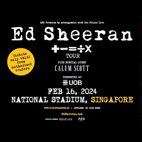 ed sheeran concert date in Singapore