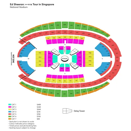 ed sheeran concert in Singapore ticket prices