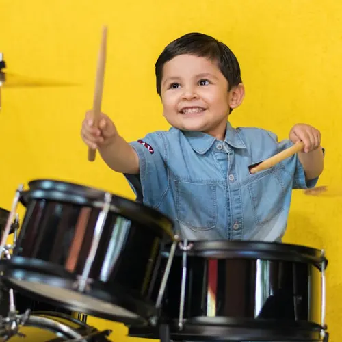toddlers learn drums