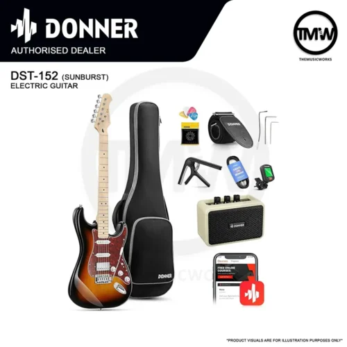 Donner DST-152 sunburst electric guitar tmw singapore