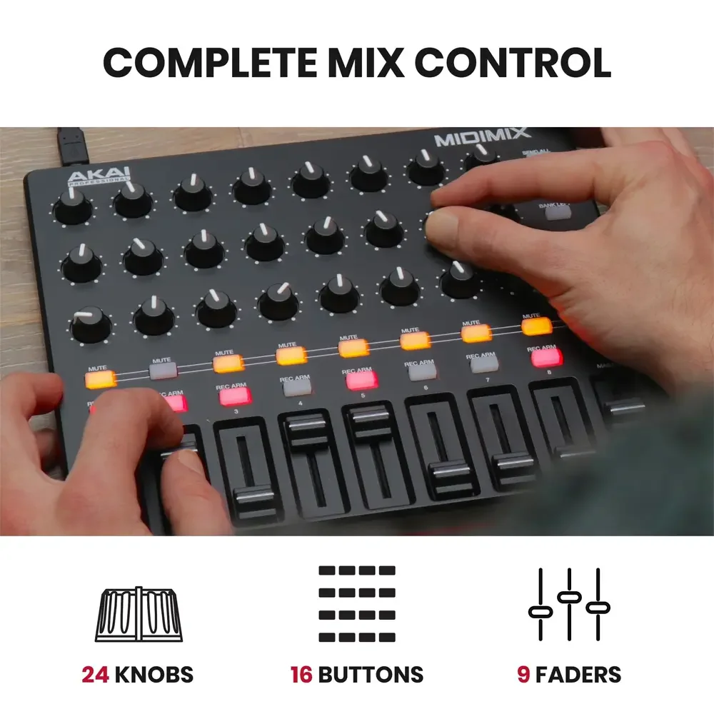 Akai MIDIMIX MIDI Control Surface Ultimate DAW Mixer | TMW