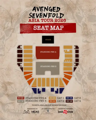 avenged sevenfold concert in singapore ticket prices