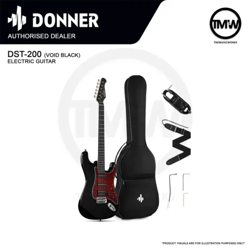 donner dst-200 void black electric guitar tmw singapore