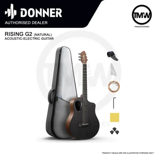 donner rising g2 natural acoustic-electric guitar tmw singapore